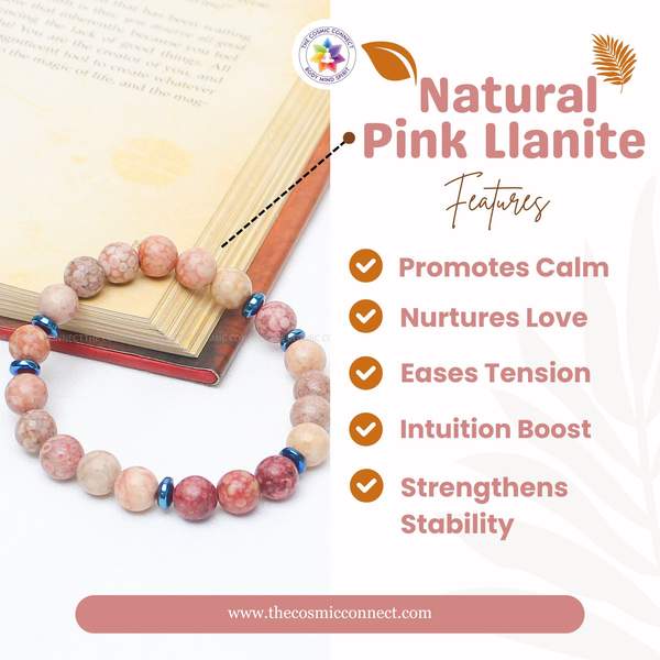Pink Llanite Healing Bracelet – Emotional Healing, Self-Love & Spiritual Growth 8