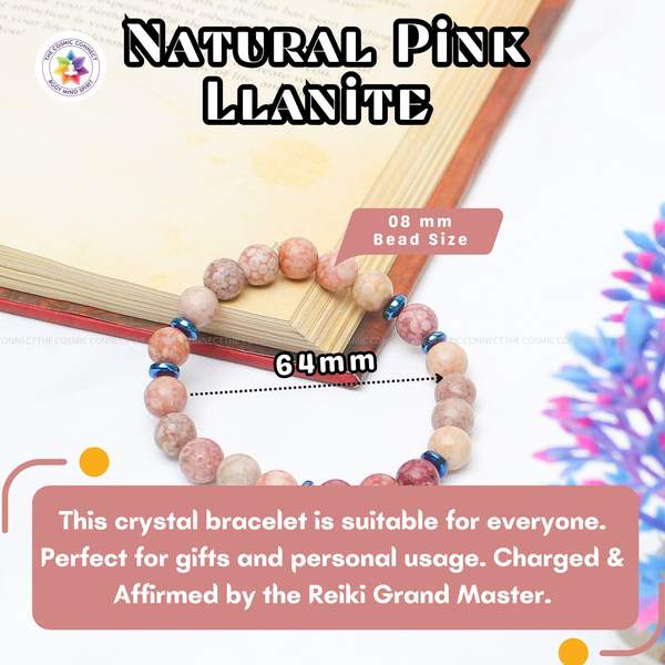 Pink Llanite Healing Bracelet – Emotional Healing, Self-Love & Spiritual Growth 9
