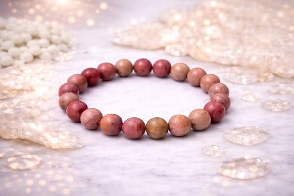 Pink Rhodonite Healing Bracelet – Emotional Healing, Self-Love & Forgiveness