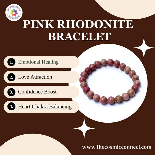 Pink Rhodonite Healing Bracelet – Emotional Healing, Self-Love & Forgiveness 3