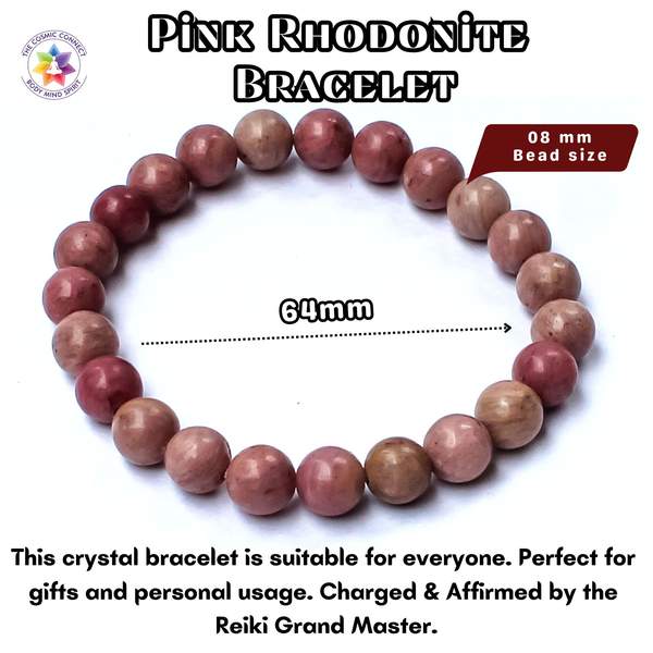 Pink Rhodonite Healing Bracelet – Emotional Healing, Self-Love & Forgiveness 4