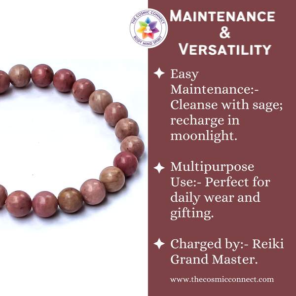 Pink Rhodonite Healing Bracelet – Emotional Healing, Self-Love & Forgiveness 5