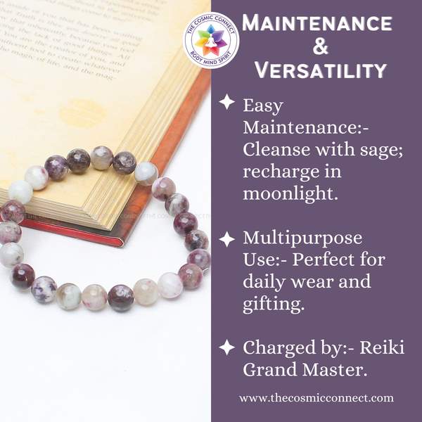 Pink Tourmaline Healing Bracelet – Emotional Healing, Self-Love & Stress Relief 5