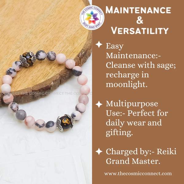 Pink Zebra Jasper Healing Bracelet – Emotional Healing, Balance & Inner Peace 10