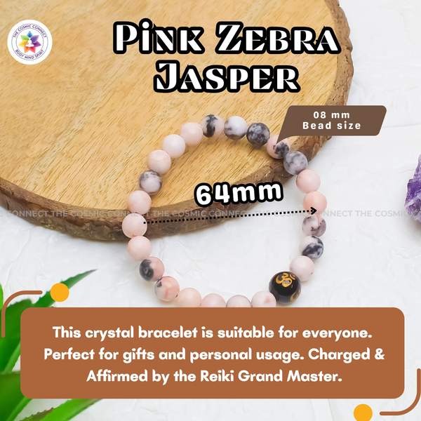 Pink Zebra Jasper Healing Bracelet – Emotional Healing, Balance & Inner Peace 4