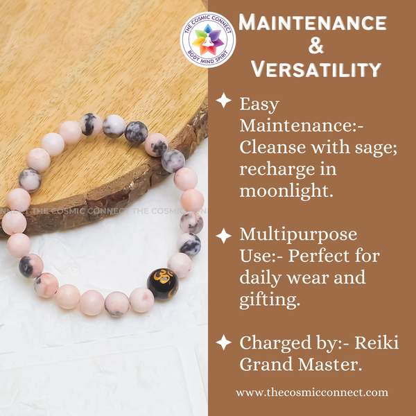 Pink Zebra Jasper Healing Bracelet – Emotional Healing, Balance & Inner Peace 5