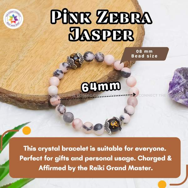 Pink Zebra Jasper Healing Bracelet – Emotional Healing, Balance & Inner Peace 9