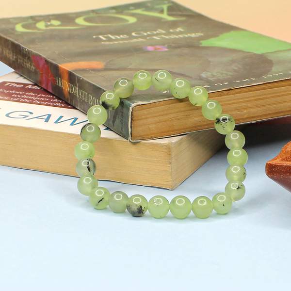 Prehnite Bracelet - Enhances Intuition & Calmness | 8mm Beads 2