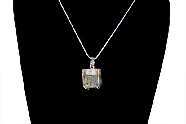 Prehnite Silver Pendant Embrace Peace, Healing & Spiritual Growth 2