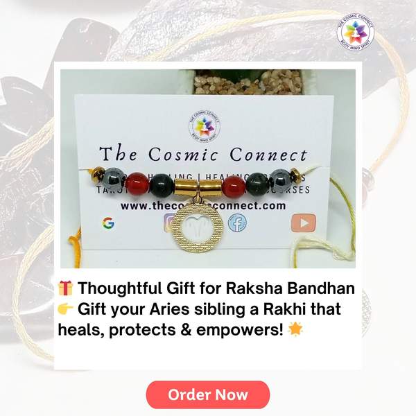 Premium Aries Zodiac Rakhi with Crystals Boost Confidence & Courage 5