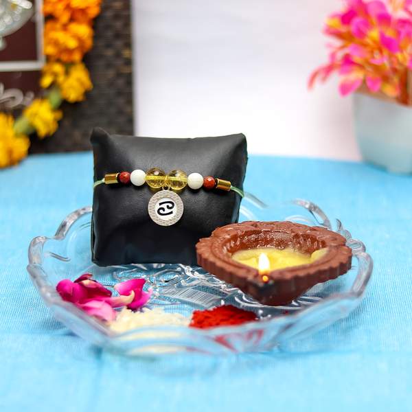 Premium Cancer Zodiac Rakhi with Healing Crystals for Love, Strength & Balance 2