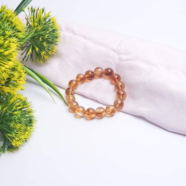 Premium Citrine Bracelet - Abundance & Positive Energy | 12mm Beads 3