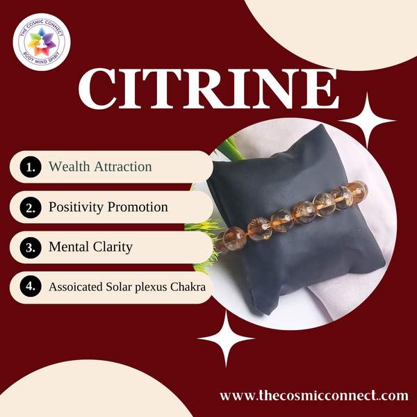 Premium Citrine Bracelet - Abundance & Positive Energy | 12mm Beads 4