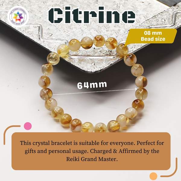 Premium Citrine Bracelet - Abundance & Positive Energy 7