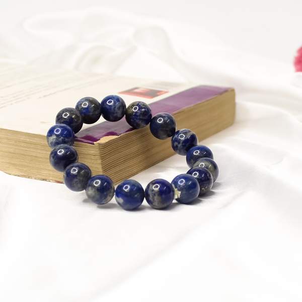 Premium Lapis Lazuli Healing Bracelet - Communication, Wisdom & Inner Peace 10