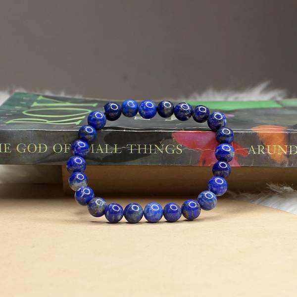 Premium Lapis Lazuli Healing Bracelet - Communication, Wisdom & Inner Peace 2