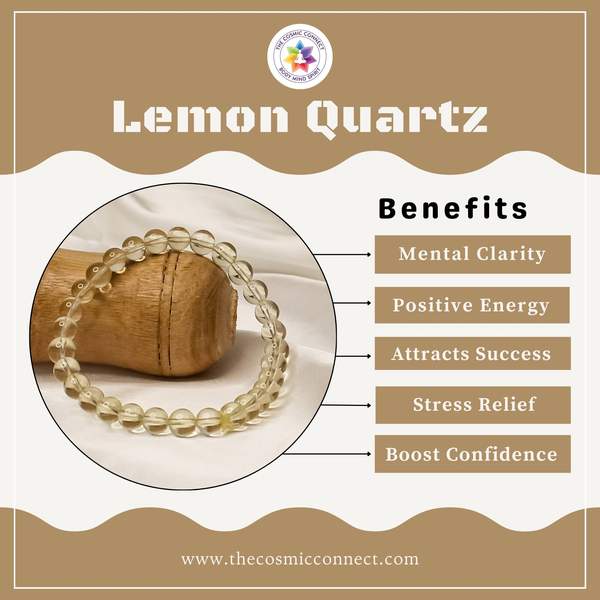 Premium Lemon Quartz Healing Bracelet Boosts Energy, Clarity & Positivity 3