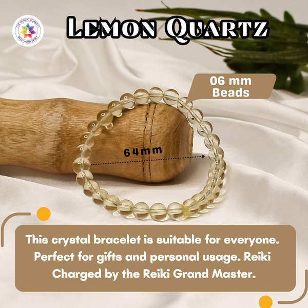 Premium Lemon Quartz Healing Bracelet Boosts Energy, Clarity & Positivity 4