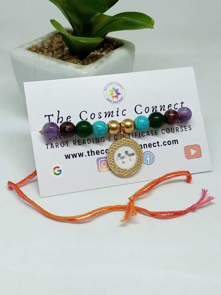Premium Sagittarius Zodiac Rakhi with Healing Crystals for Balance & Protection