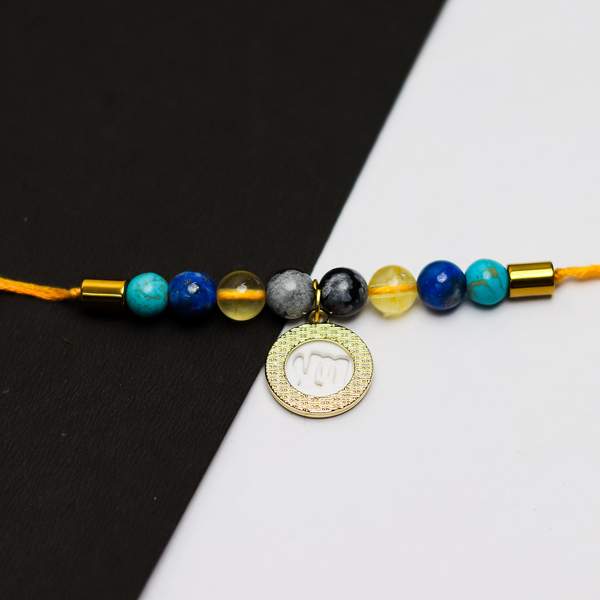 Premium Scorpio Zodiac Rakhi with Healing Crystals Protection, Balance & Wealth