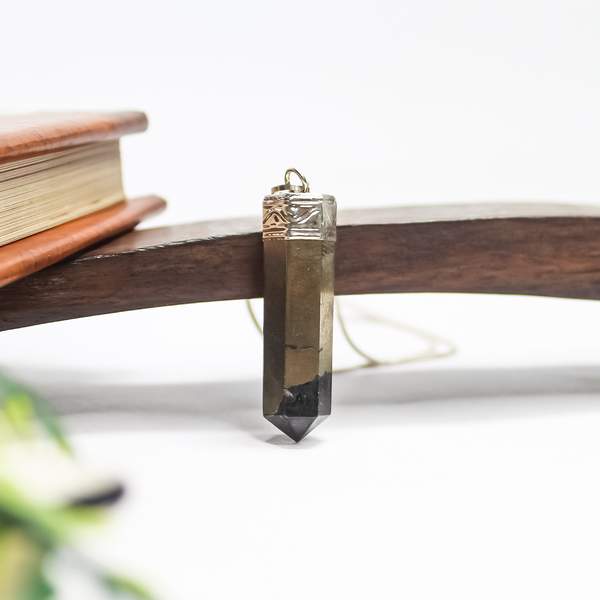 Pyrite Crystal Pendant for Prosperity, Confidence & Protection