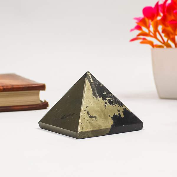Pyrite Crystal Pyramid Unlock Prosperity, Protection & Confidence