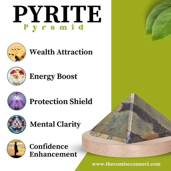Pyrite Crystal Pyramid Unlock Prosperity, Protection & Confidence 2