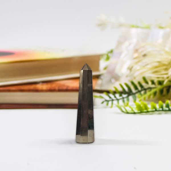 Pyrite Crystal Wand for Abundance, Protection & Confidence Manifestation Tool
