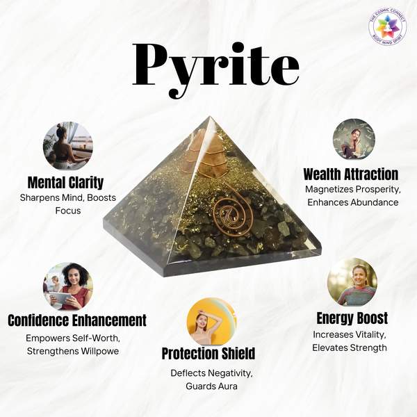 Pyrite Orgone Pyramid Manifest Prosperity & Protection 7