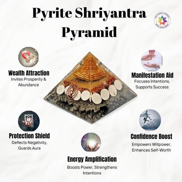Pyrite Vaastu Pyramid for Prosperity, Protection & Abundance 2