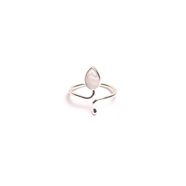 Rainbow Moonstone Adjustable Silver Ring Awaken Your Inner Light