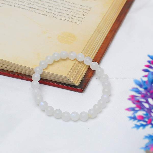 Rainbow Moonstone Bracelet for Intuition, Emotional Balance & Feminine Energy 2