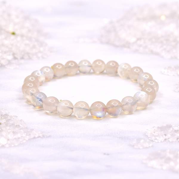 Rainbow Moonstone Bracelet for Intuition, Emotional Balance & Feminine Energy 6