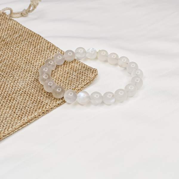 Rainbow Moonstone Bracelet for Intuition, Emotional Balance & Feminine Energy 7
