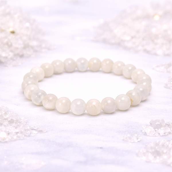 Rainbow Moonstone Bracelet – Intuition, Emotional Balance & Feminine Energy