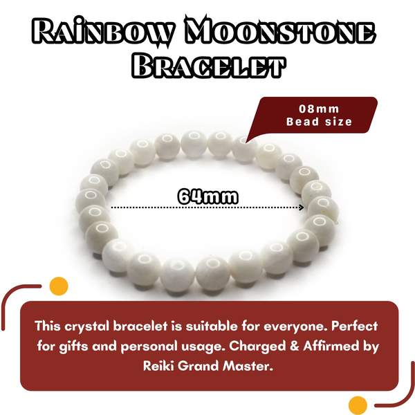Rainbow Moonstone Bracelet – Intuition, Emotional Balance & Feminine Energy 4