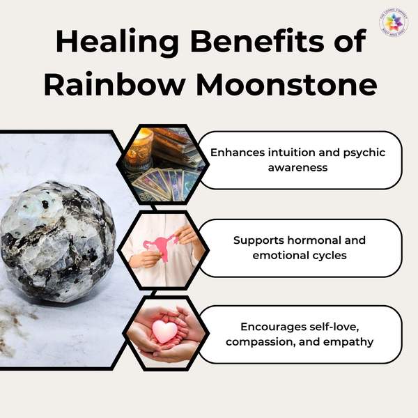 Rainbow Moonstone Crystal Angel for Spiritual Growth 5