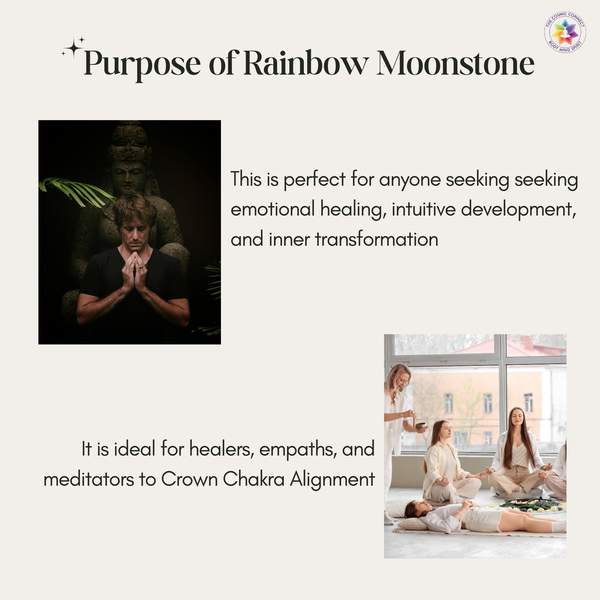 Rainbow Moonstone Crystal Angel for Spiritual Growth 6