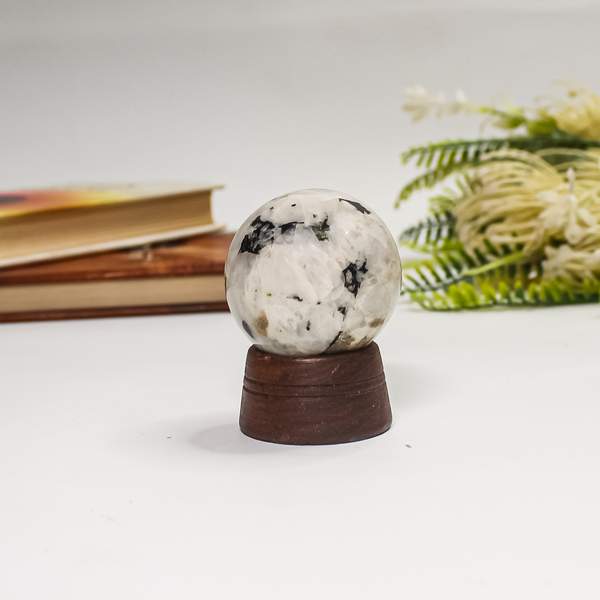 Rainbow Moonstone Crystal Sphere for Intuition, & Feminine Energy