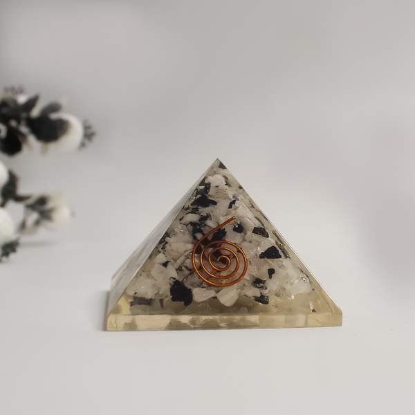 Rainbow Moonstone Orgone Pyramid for Feminine Energy