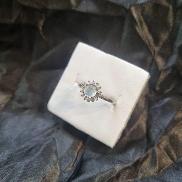 Rainbow Moonstone Silver Ring Embrace Intuition, & Balance 2