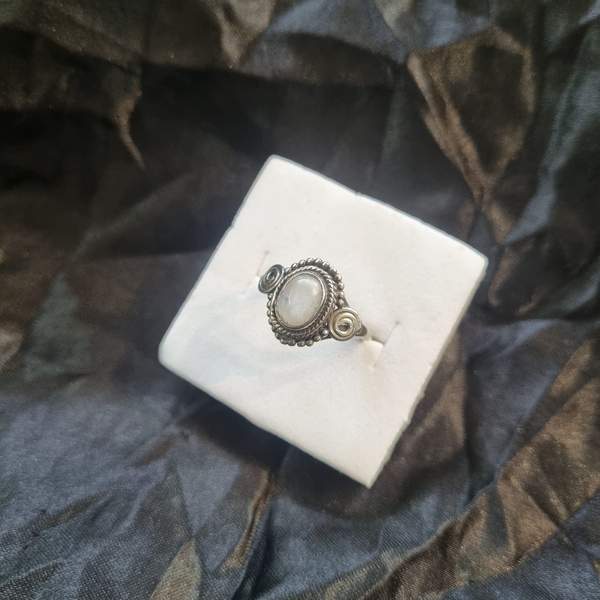 Rainbow Moonstone Silver Ring Embrace Intuition, & Balance 4