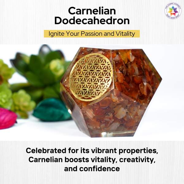 Red Carnelian Orgone Dodecahedron Ignite Passion, Energy & Vitality 2