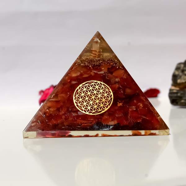 Red Carnelian Orgone Pyramid for Ignite Passion, Energy & Creativity 5