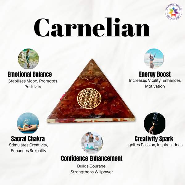 Red Carnelian Orgone Pyramid for Ignite Passion, Energy & Creativity 6