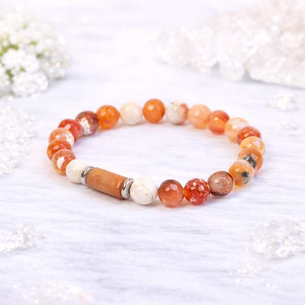 Red Fire Agate Healing Bracelet – Ignite Passion, Courage & Inner Strength
