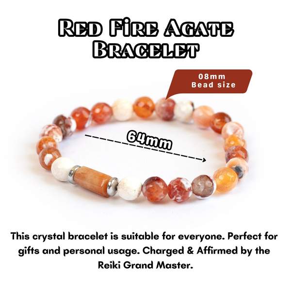 Red Fire Agate Healing Bracelet – Ignite Passion, Courage & Inner Strength 4