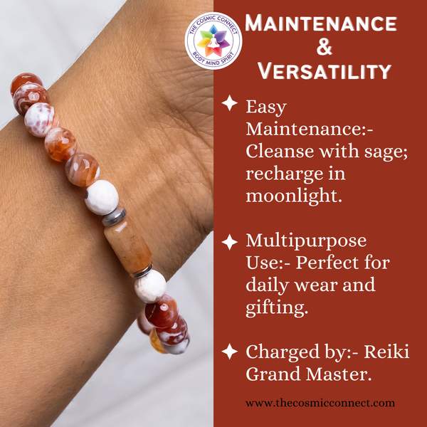 Red Fire Agate Healing Bracelet – Ignite Passion, Courage & Inner Strength 5