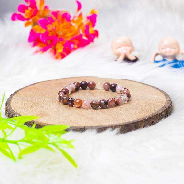 Red Garden Quartz Healing Bracelet - Enhanced Creativity & Root Chakra Balance 2