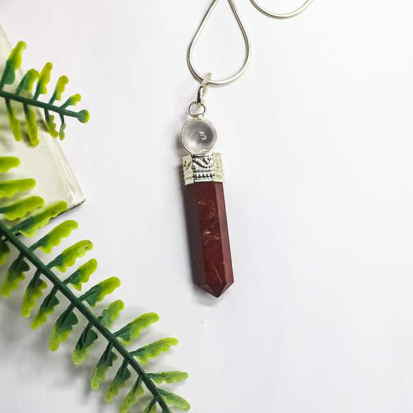 Red Jasper Crystal Pendant for Grounding, Vitality, and Courage 2